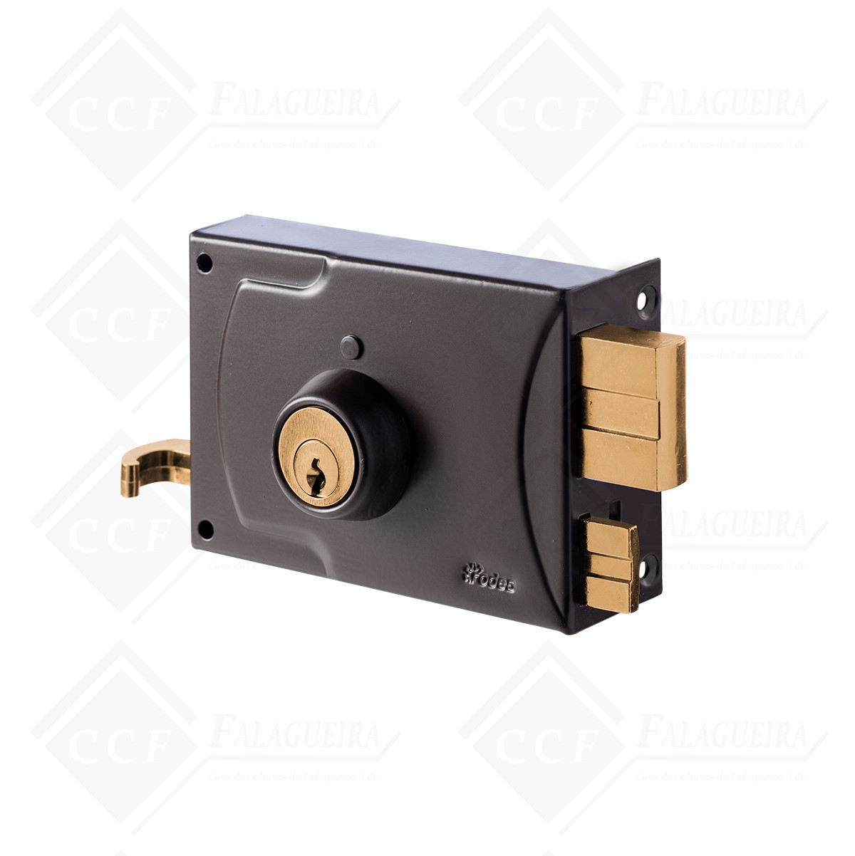 FECHADURA RODES REFª 720 CXª 12 - DTA -SOBREPOR -3 CH.UNIVERSAIS - 2 VOLTAS - CA