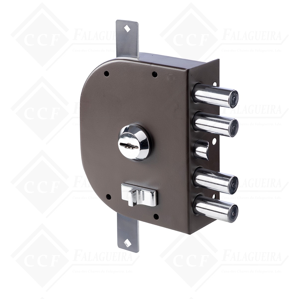 FECHADURA RODES C/2TRANCAS CASTANHA ANTI-GASUA -TIPO CISA-(4fechos + 1 trinco a