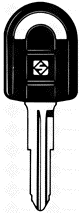 CHAVES AUTO C/ PLASTICA (HYN 1P) LATÃO