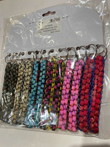 PORTACHAVE CHAVEIRO DE CORDA COLORIDO - 12 UNIDADES - AVK404090