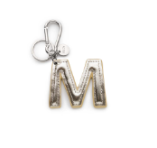 PORTACHAVE LETRA M-DOURADO C/MOSQUETÃO - AVK403069 -1 PEÇA