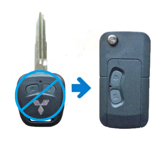 CARCAÇA (MI 2P2) MITSUBISHI P/ CONVERTER EM RECTRÁTIL - PERFIL 2 -2 BOTÕE =MIT 1