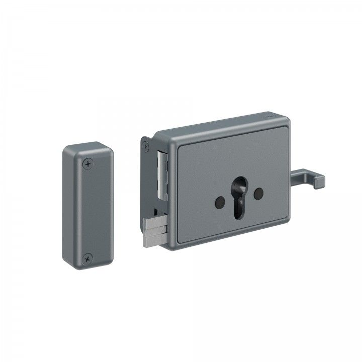 FECHADURA JNF 20.051 ESQUERDA CINZENTO ESCURO (7011)