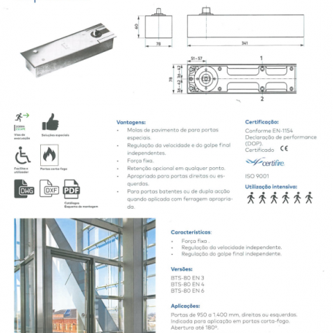 DK BTS80  - MOLA DE PAVIMENTO EN4