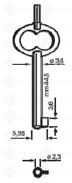 CHAVES DE PALHETAO (6750) P/ ALGEMAS FEMEA