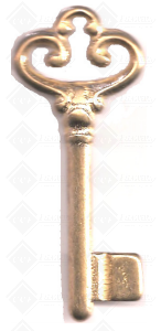 CHAVES DE PALHETÃO ( 716 ) CABEÇA RUSTICA - DTA - LATÃO