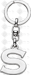 PORTACHAVE LETRA S C/ ARGOLA - AVK403049 -1 PEÇA