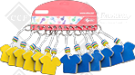 PORTACHAVE T-SHIRT FLUTUANTE - 12 UNIDADES - AVK404006