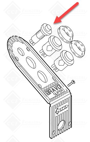 BOTÃO BRANCO ESCOVA MAQUINA BRAVO SUPER -D910425ZR