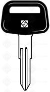 CHAVES AUTO C/ PLASTICA (DAT 7BP) LATÃO