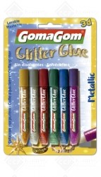 15171 - COLA COM PURPURINA METALIZADA 10,5ML PACK 6 UNDS.