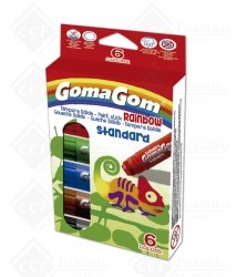 10191- GOUACHE SÓLIDO RAINBOW CORES STANDART - 6 CORES