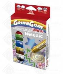 11021-GOUACHE SÓLIDO RAINBOW CORES METÁLICAS- 6 CORES