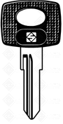 CHAVES AUTO C/ PLASTICA (HU 52RP) = HU 25