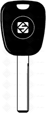 CHAVES AUTO C/ PLASTICA ( HU 92RP ) SILVER NIQUEL