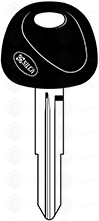 CHAVES AUTO C/ PLASTICA (HYN 12CP) LATÃO