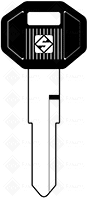 CHAVES AUTO C/ PLASTICA (ISU 2P) LATÃO